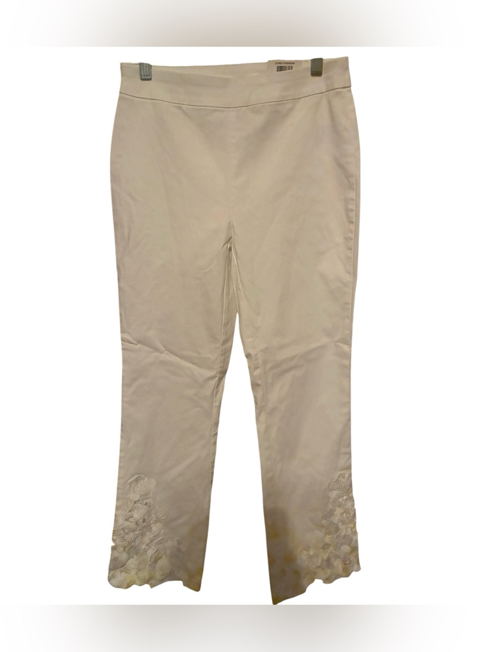NWT INC INTERNATIONAL CONCEPTS WHITE CROPPED EYELET SKINNY PANTS SIZE 2